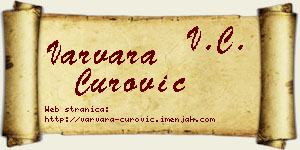 Varvara Čurović vizit kartica